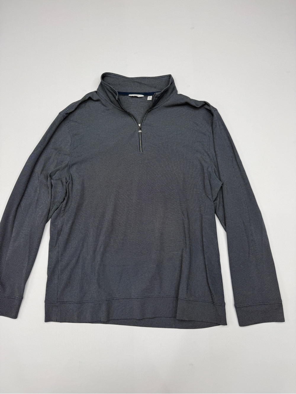 Calvin Klein Men’s Blue/Gray Quarter Zip Pullover Long Sleeve Golf Top